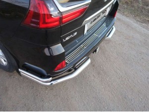 Накладка на задний бампер лист для Lexus LX-570/450d № LEXLX450d15-07